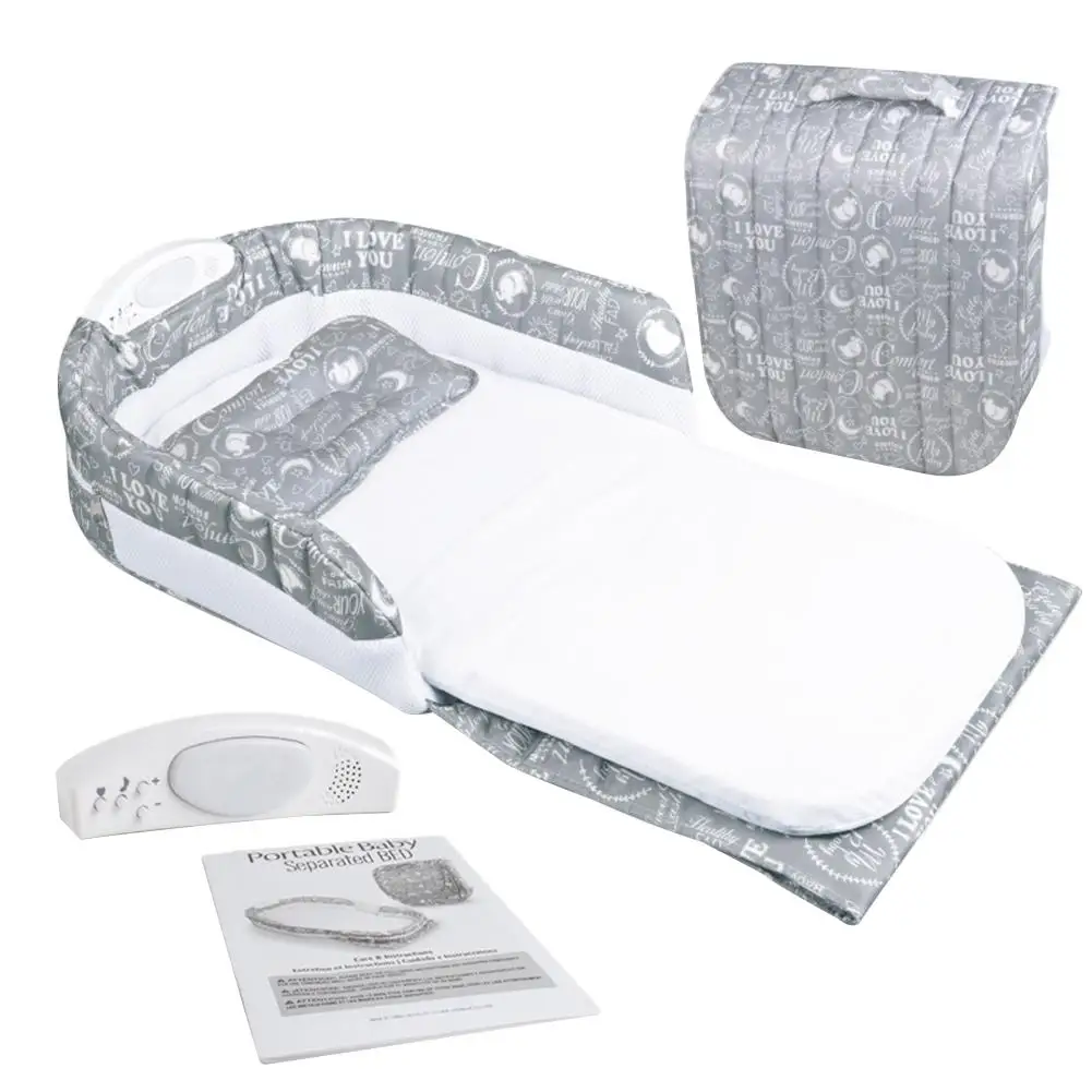 

New Portable Infant Kids Baby Separated Bed with Light Music Multi-function Helping BB Sleep Travel Bag Baby Nest Bed Crib