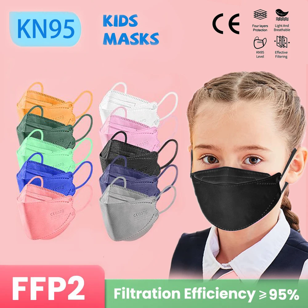 10-200 шт. Mascarillas niños CE FFP2 маски для лица детская безопасная - Цена: 138,00 руб.