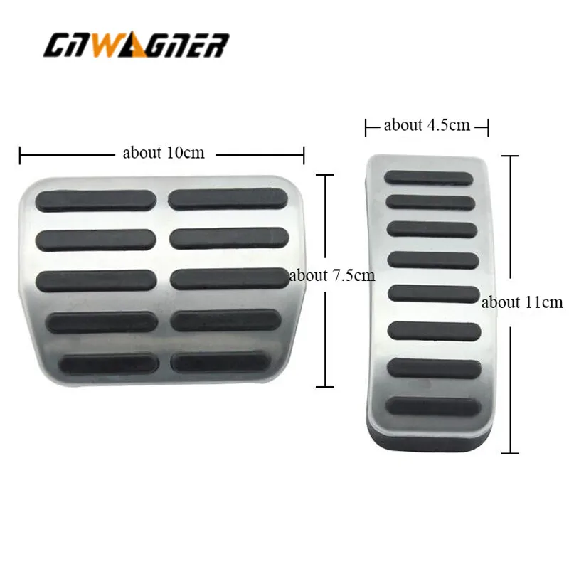 

Auto Stainless Steel AT Gas Pedal Pads Car Pedal Cover for VW Polo 6N 9N Jetta MK4 for Bora Golf MK4 Beetle Cabrio Fox