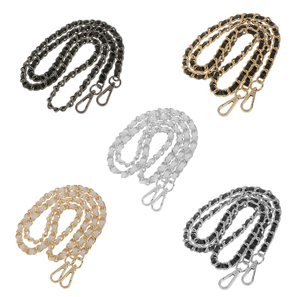 120cmMetalLeatherCrossBodyBagChainStrapPurseHandbagShoulder