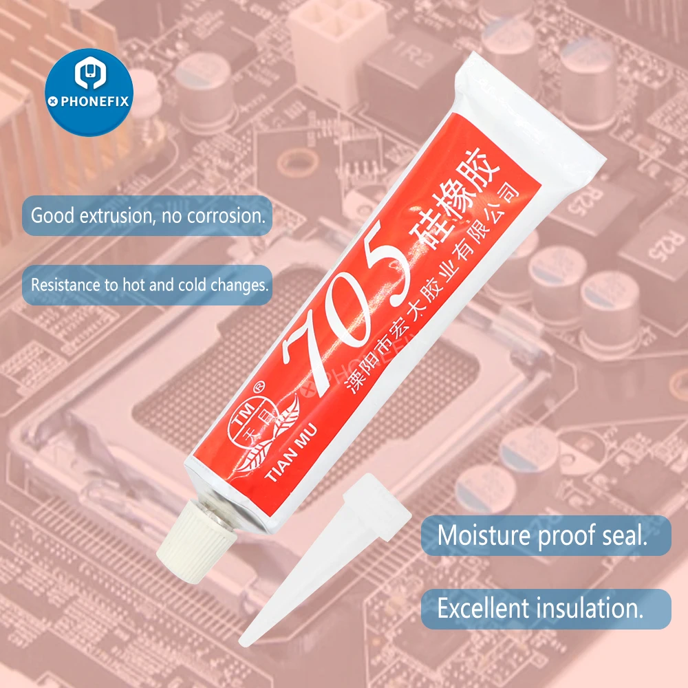 High-Performance Silicone Adhesive Sealant - 45g Industrial-Grade, High Temperature Resistant Silicone Rubber Glue