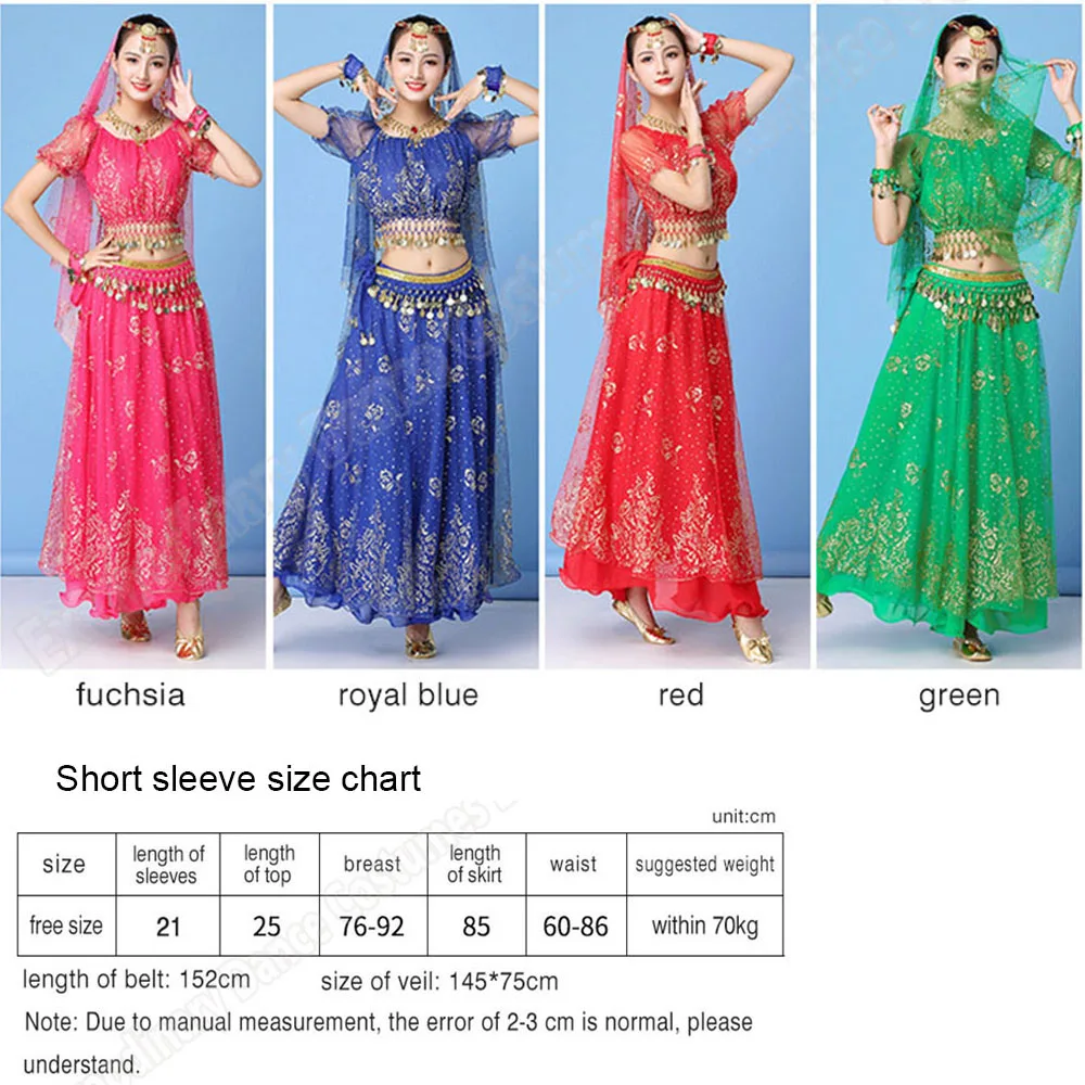 5 шт. Женский шифоновый костюм с юбкой и поясом|dance costumes for women|indian belly dance costumebelly |