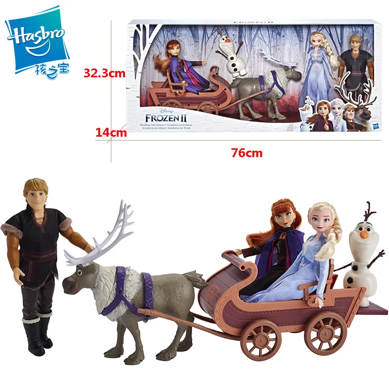 Hasbro Дисней игрушка Красота Мода Замороженные 2 Эльза Анна Кристофф сани девочки принцесса игрушка фигурка детский подарок E5517