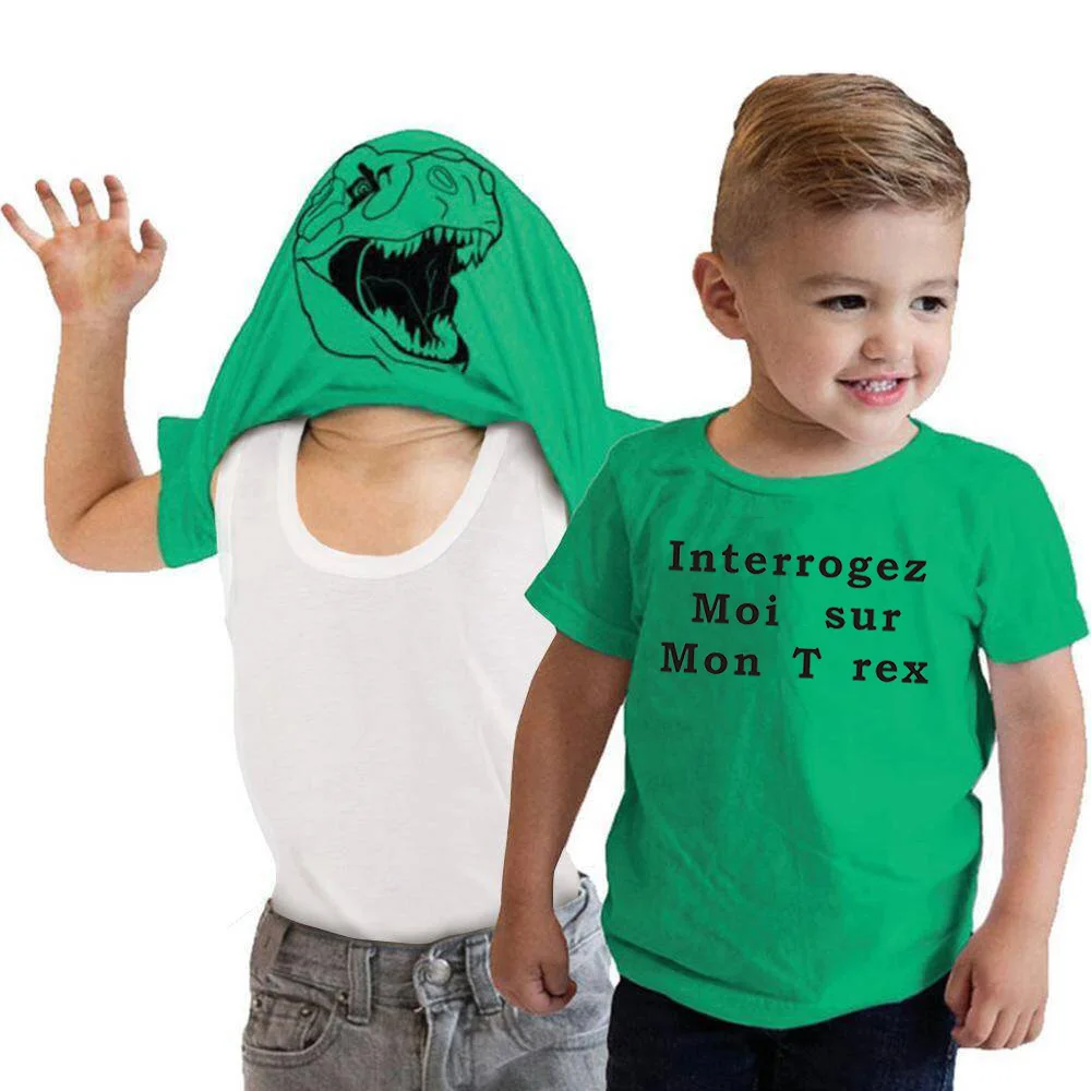 

Interrogez-moi sur mon T Rex Flip T Shirt Kids Funny Shirt Dinosaur Graphic Tee Clothes Fashion Funny Kids Boys Toddler Plussize