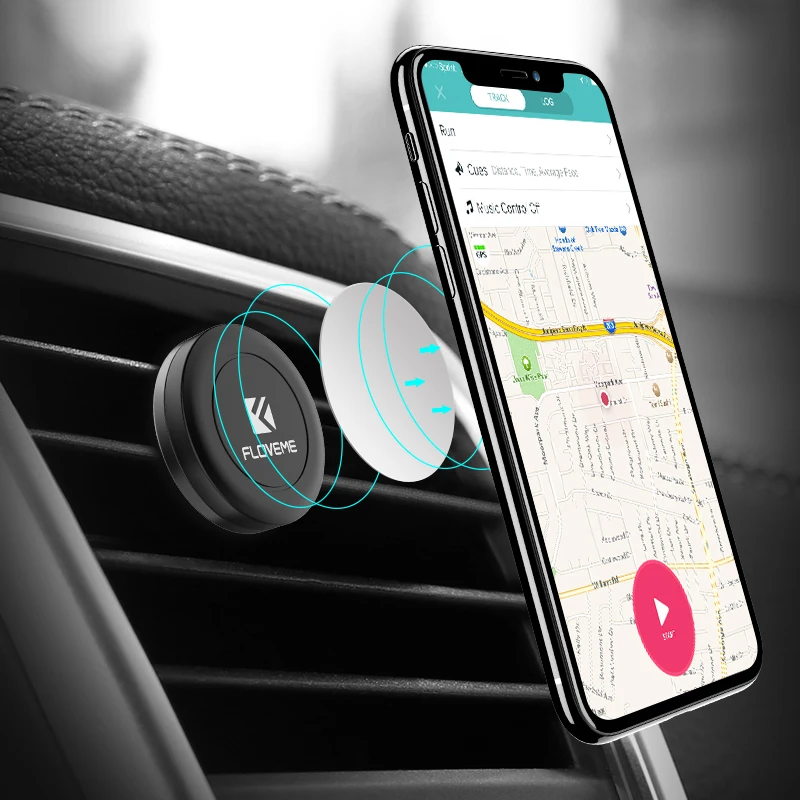 Магнитный автомобильный держатель для телефона FLOVEME для iPhone XS, XR, XS, MAX, смартфон Magne, автомобильный держатель, крепление на вентиляционное отверстие, подставка для мобильного телефона