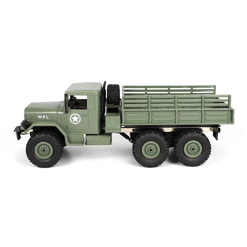 WPL B-16 1/16 2,4G 4WD внедорожник RC Военный Грузовик Рок Гусеничный армейский автомобиль желтый