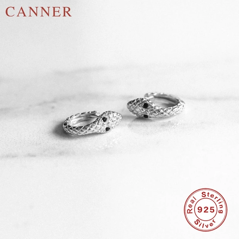 Простые геометрические круглые серьги, 925 пробы серебряные креативные маленькие серьги-кольца в виде змеи для женщин, золотые серебряные ювелирные изделия - Окраска металла: 1 silver