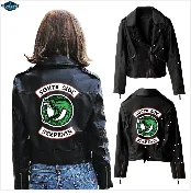 Женская куртка из искусственной кожи, зимняя мотоциклетная куртка, короткая куртка из искусственной кожи Southside Serpents, мотоциклетная куртка
