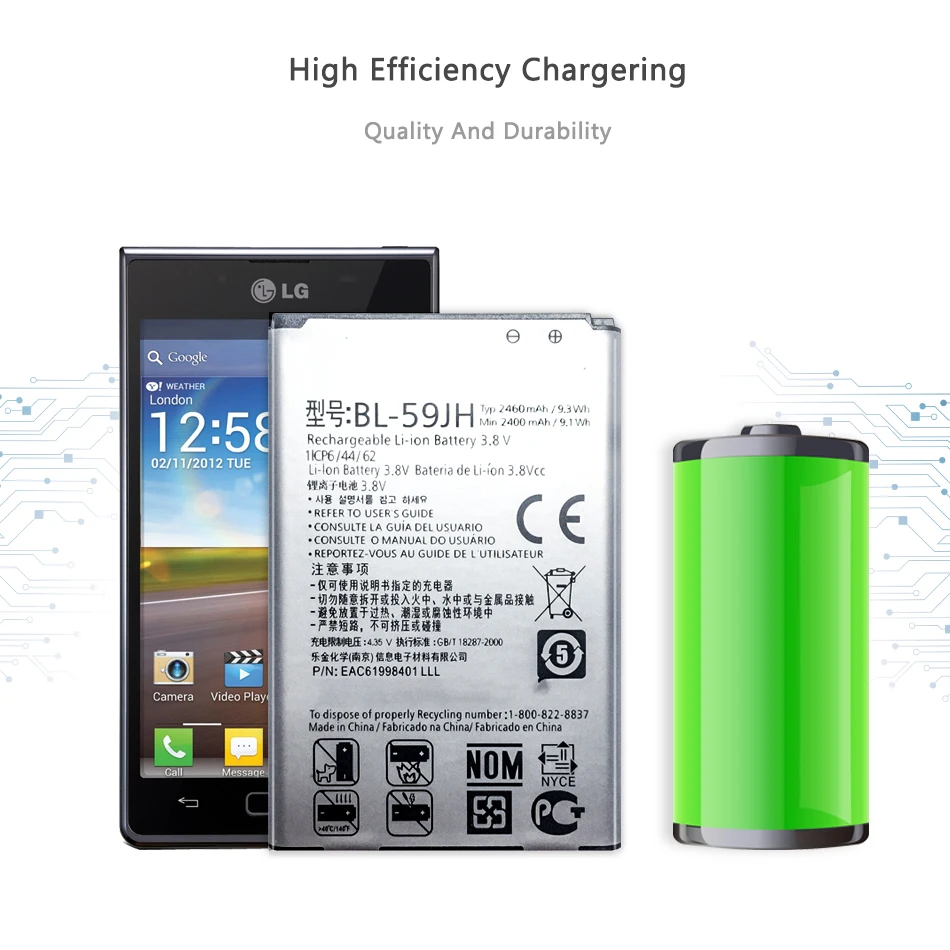 BL 44JH 44JN 44JR 52UH 59JH 53QH 41ZH батарея для LG Optimus L7 P700 P750 P705 MS770 E440 E460 E455 44JH|Аккумуляторы