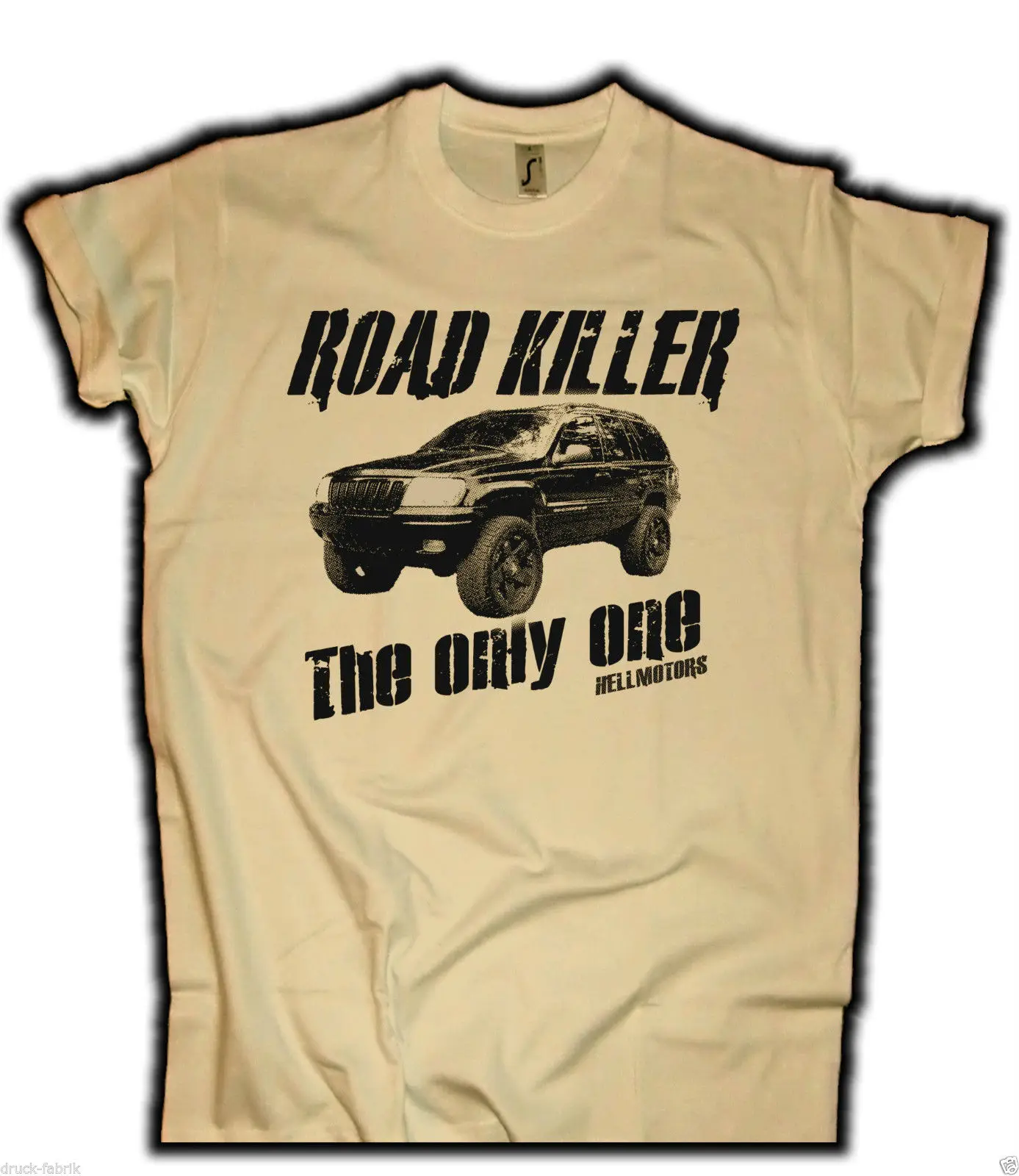 T Shirt Sand Vintage V8 Jeep Cruiser 