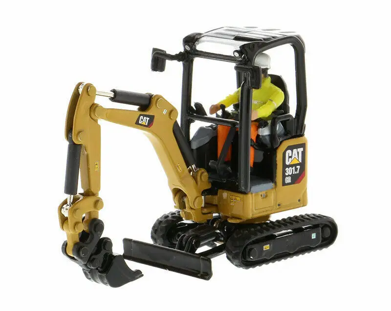 NEW 1/50 Scale Cat 301.7 CR Next Generation Mini Hydraulic Excavator With Work Tools By Diecast Masters 85597 For Collection