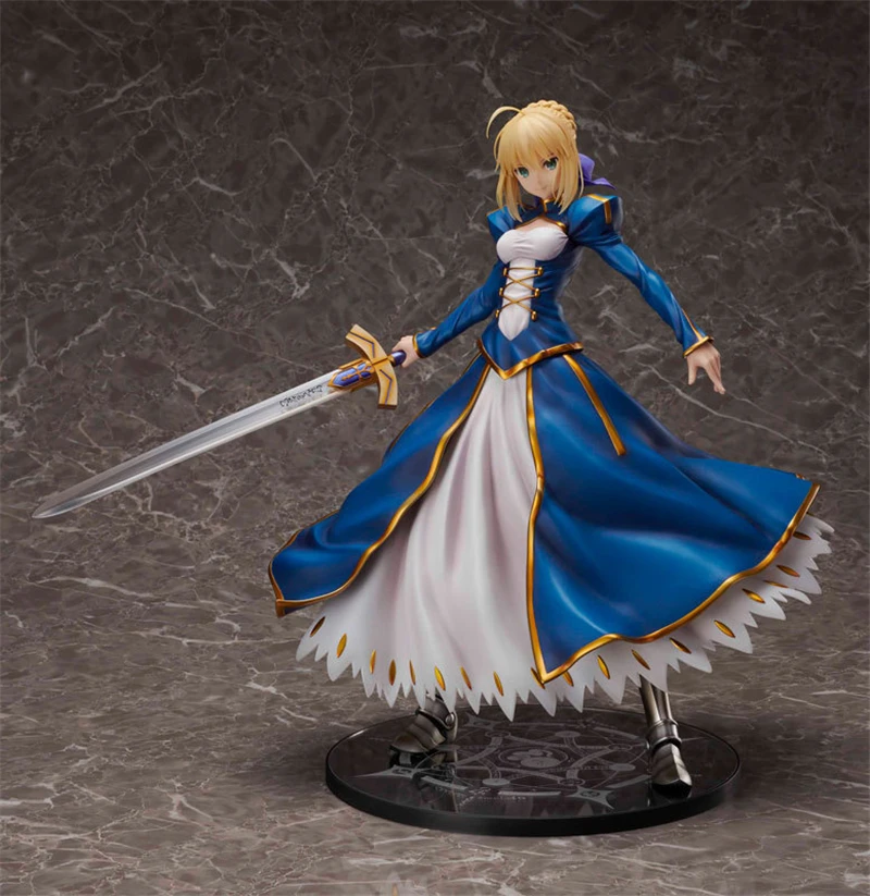 

Cute Anime Fate Grand Order Saber Altria Pendragon with Excalibur 1/4 PVC Action Figure Statue Collectible Model Toys Doll Gifts