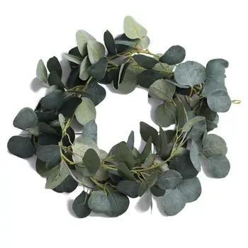 

6 Styles Artificial Plant Rattan Home Wedding Decor Green Leaves Foliage Fake Artificial Ivy Decor Eucalyptus Long Leaf Vin T4H0