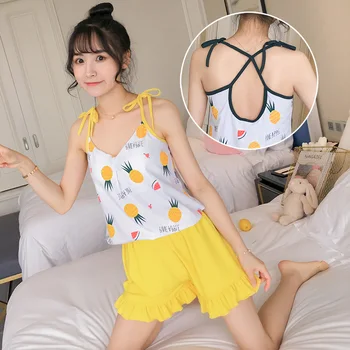 

Sexy Lingerie Spaghetti Strap Underwear Shorts Pajama Sets for Women 2020 Summer Sleepwear Pyjamas Homewear Pijama Mujer Clothes