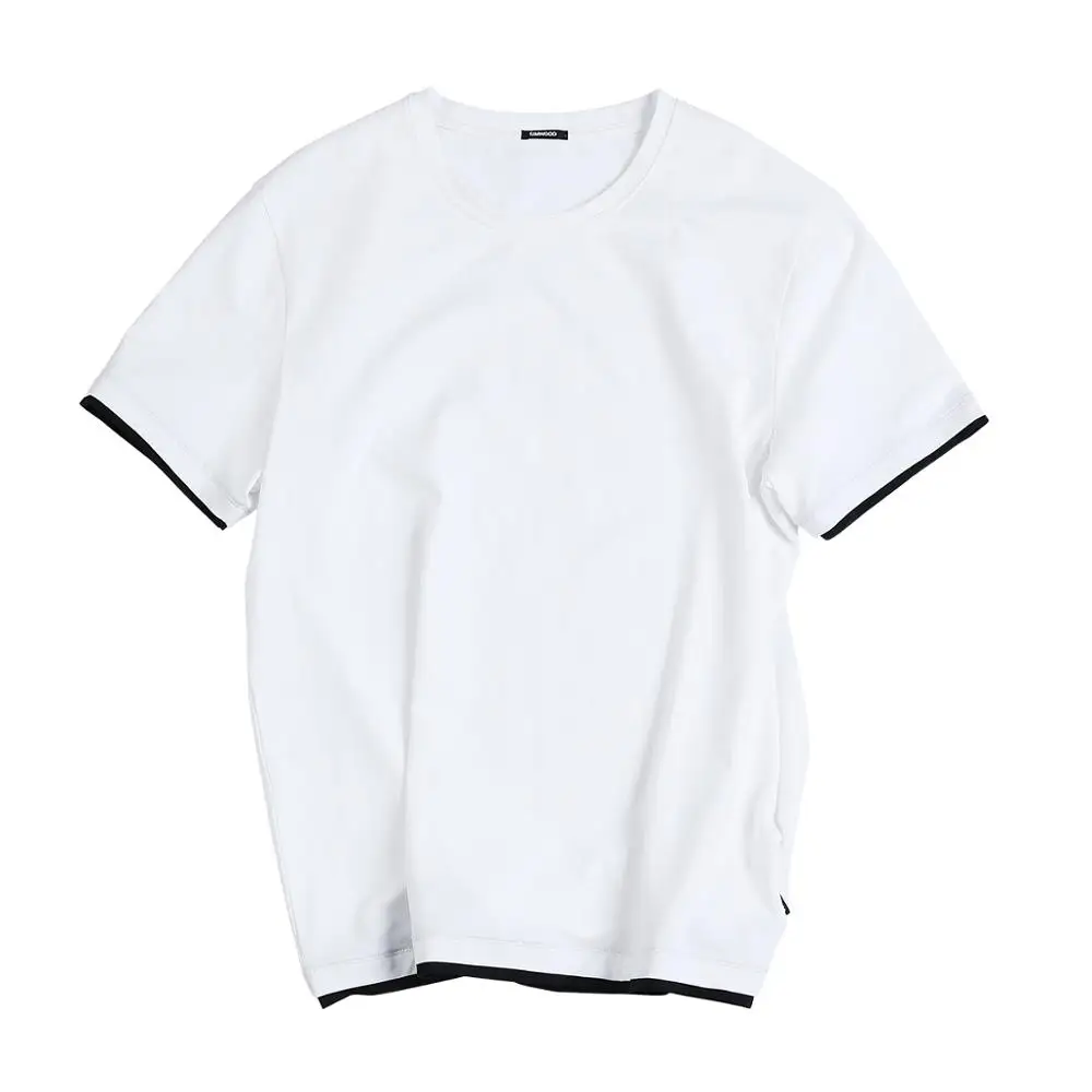 SIMWOOD летняя новая мужская футболка с контрастными вставками, Повседневная футболка с круглым вырезом, футболки высокого качества, брендовая одежда, футболка 190354