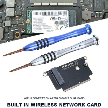

For Macbook Pro A1708 2017 2016 AX200 Gigabit Dual Band 5G Notebook Built-in Wireless Network Card M.2 to NGFF Adapter Cards