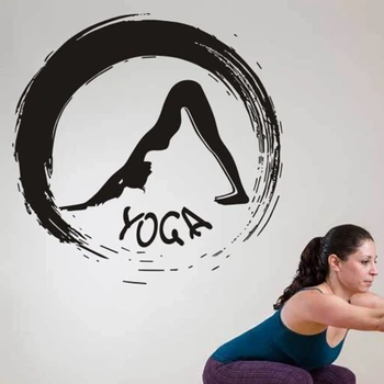 

Yoga Club Wall Sticker Decal Girl Body-building Posters Vinyl Wall Decals Home Decoration Decor Mural Yoga Sticker