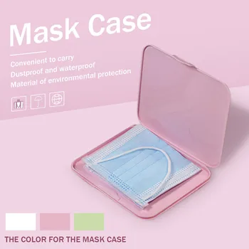 

Square Portable Dustproof Mask Storage Case Face Mask Storage Bag Pollution Prevention Not Including Face Mask
