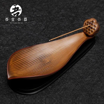 

I don my device lotus petals ceramic joss stick inserted sandalwood aloes archaize home indoor zen lie incense burner