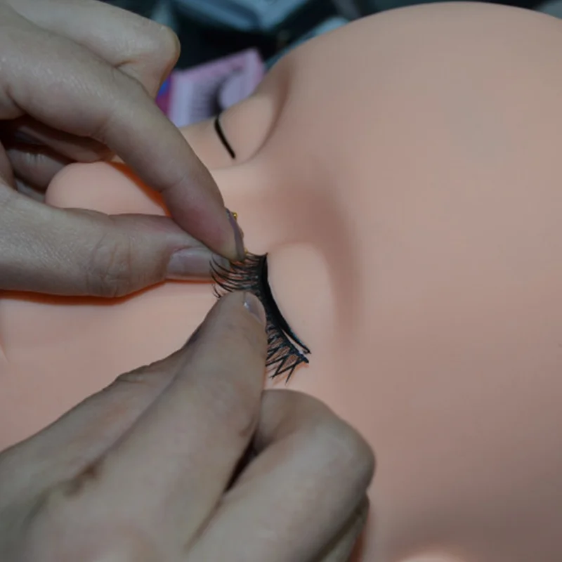 

Mannequin Flat Head Silicone Practice False Eyelash Extensions Make Up Model Massage Training High Quality High Quality