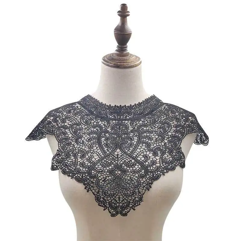 

Exquisite Cotton Lace Collar Trimmings Sewing Patch Hollow Out Embroidered Lace Corsage Applique Cloth Blouse Fabric Accessories