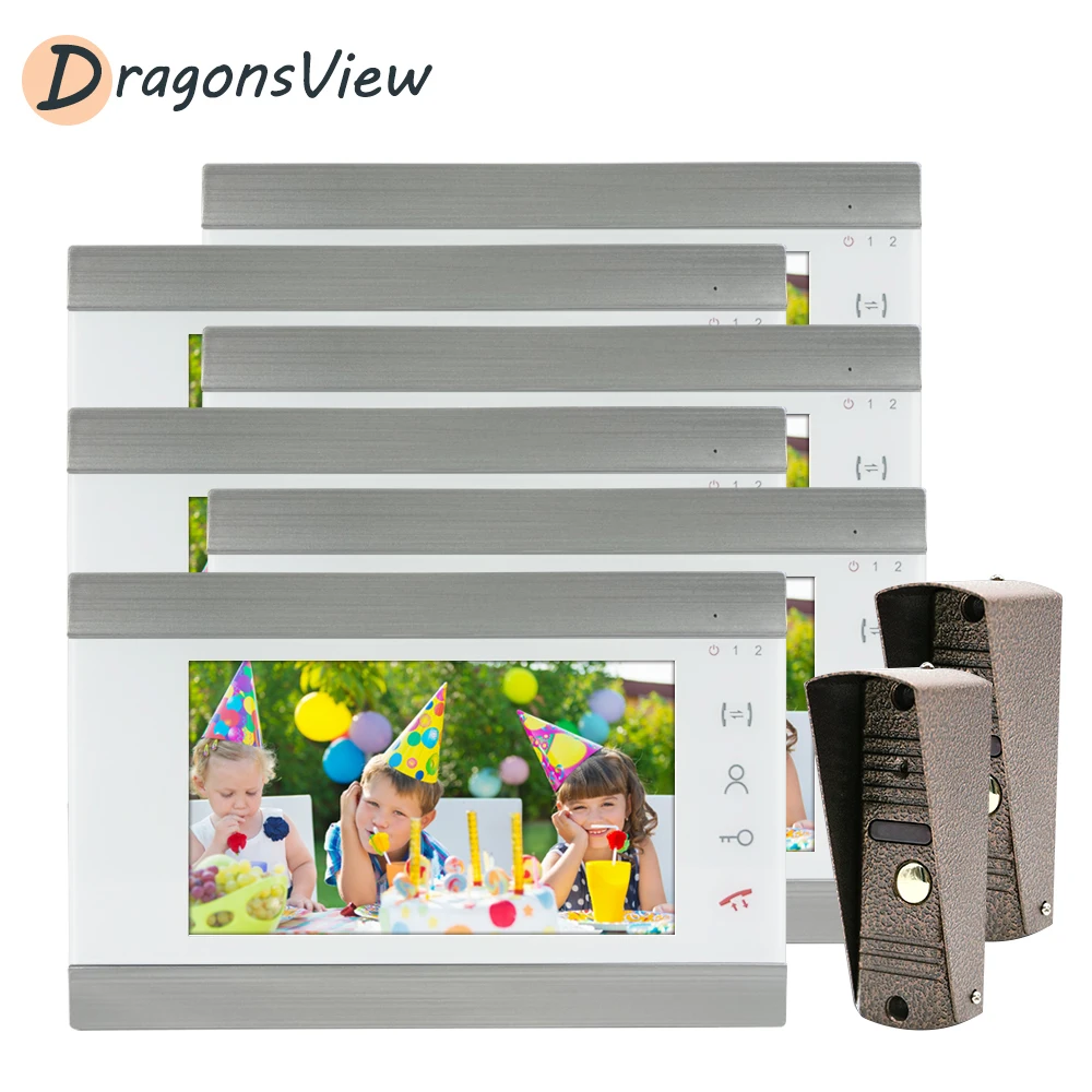 Видеодомофон DragonsView проводной 7 дюймовый видеодомофон для домашней системы