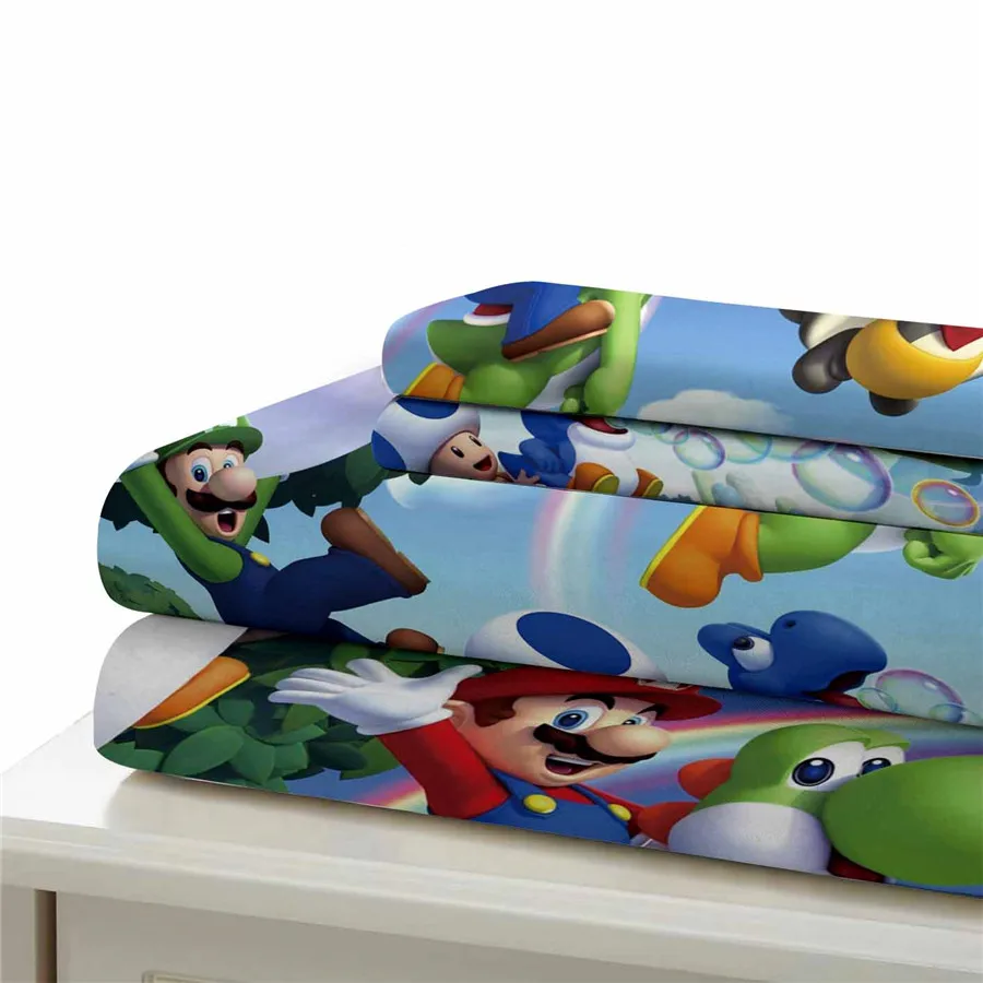 HELENGILI 3D Bedding Set Mario Party Print Duvet Cover Set Bedcloth with Pillowcase Bed Set Home Textiles #MLA34 HELENGILI 3D Bedding Set Mario Party Print Duvet Cover Set Bedcloth with Pillowcase Bed Set Home Textiles #MLA34