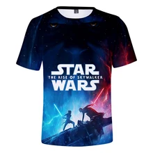 Звездные войны взлет Скайуокера 3D печать летние футболки Женская/мужская повседневная одежда Топы Горячая Распродажа тонкие крутые футболки с короткими рукавами