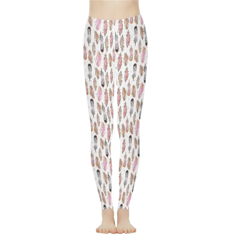 

Sexy Women Legging Bohemian Feathers Printing Fitness Leggins Fashion Slim Legins High Waist Leggings Woman Pants Ropa Mujer