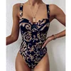 Summer Sexy Print One Piece Swimsuit Closed Female Swimwear Push Up Body Women's Swim Wear Bathing Suit Beach Pool Bather 2022 ► Photo 1/6