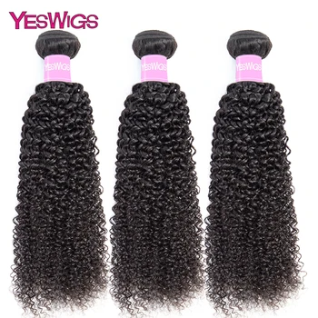 

Yeswigs Mongolian Kinky Curly Hair Bundles Remy Human Hair Extensions Nature Color Buy 1/3/4 Bundles Thick Kinky Curly Bundles