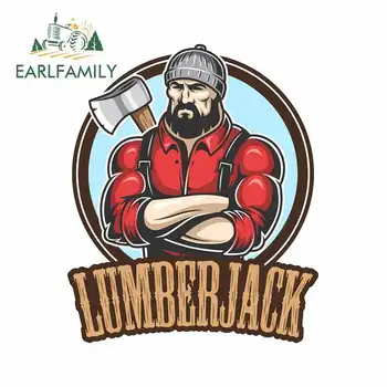 

EARLFAMILY 13cm x 11.1cm for Lumberjack Emblem Personality Car Sticker Car Accessories Waterproof Motorcycle Bumper Decals