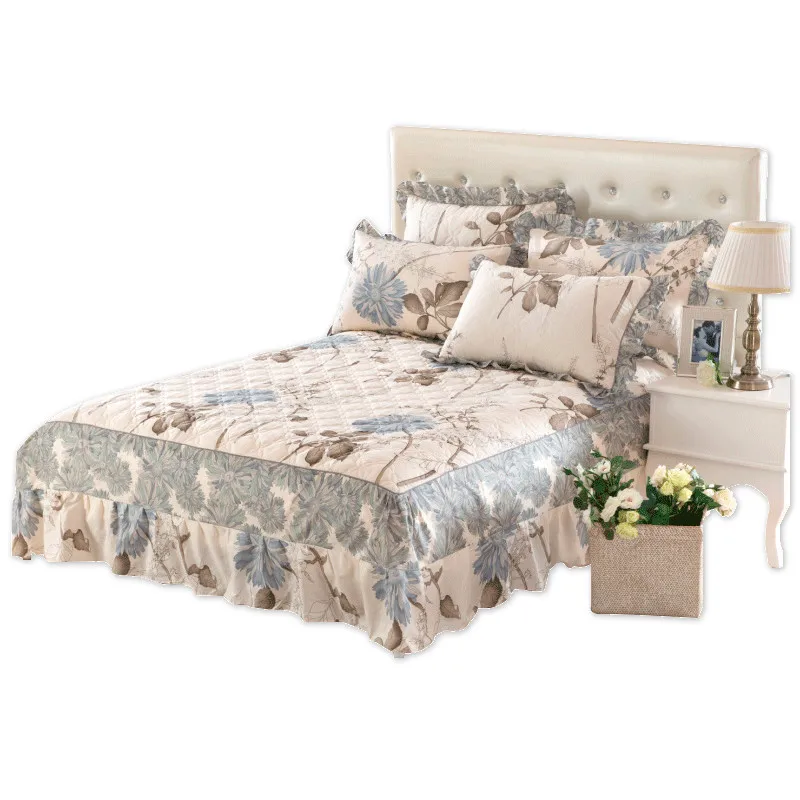 

Quilted Pure Cotton Bedspread One-Piece Three-Piece Cotton Thickening Bed Sheet Bed Cover bedding set comforter set