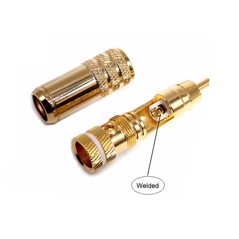 HI End позолоченный RCA разъем для пайки Diy Аудио кабель Интерконнектор коаксиальные