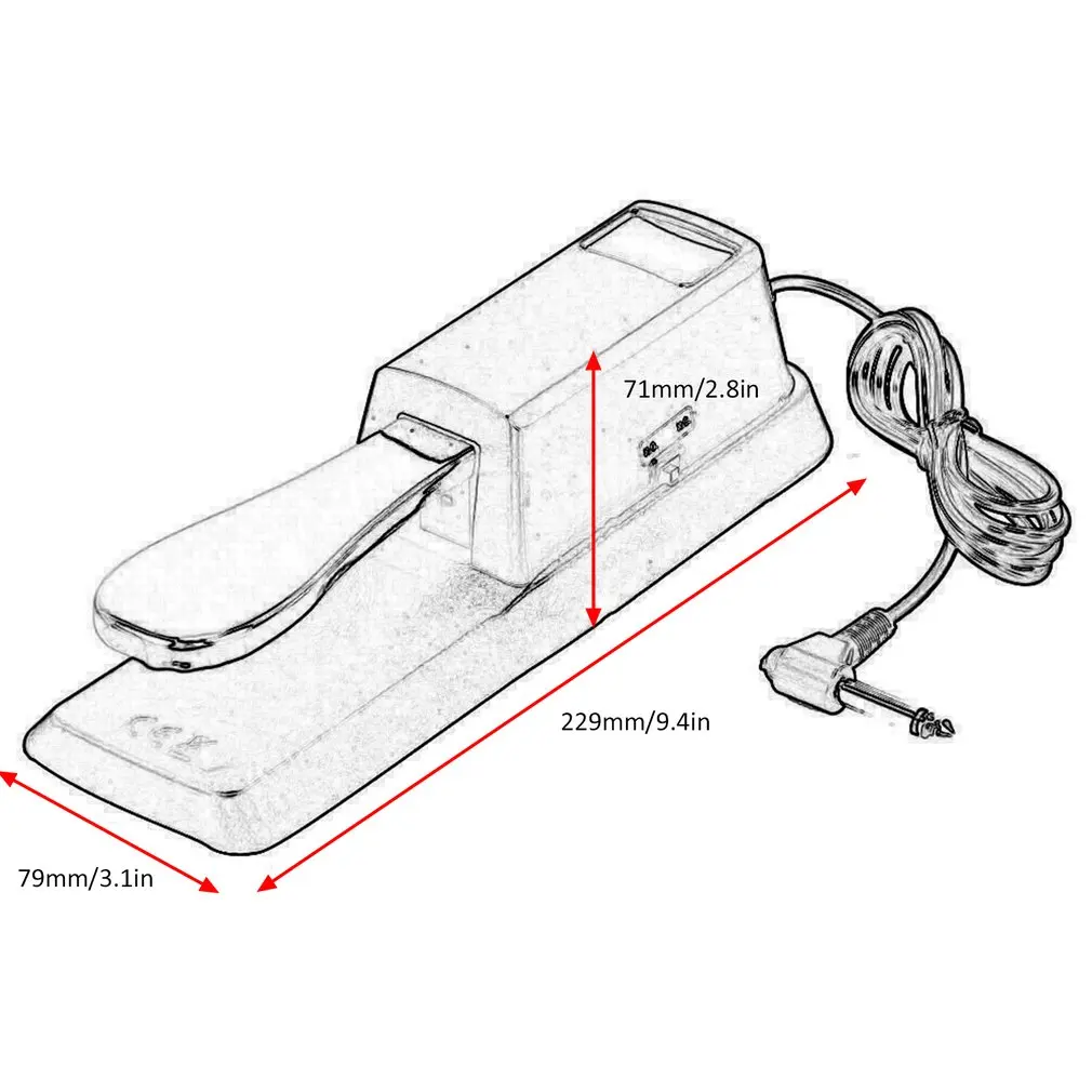 

Damper Sustain Pedal Foot Switch Piano Keyboards Sustain Foot Pedal Damper Pedal for Electric Piano Keyboards