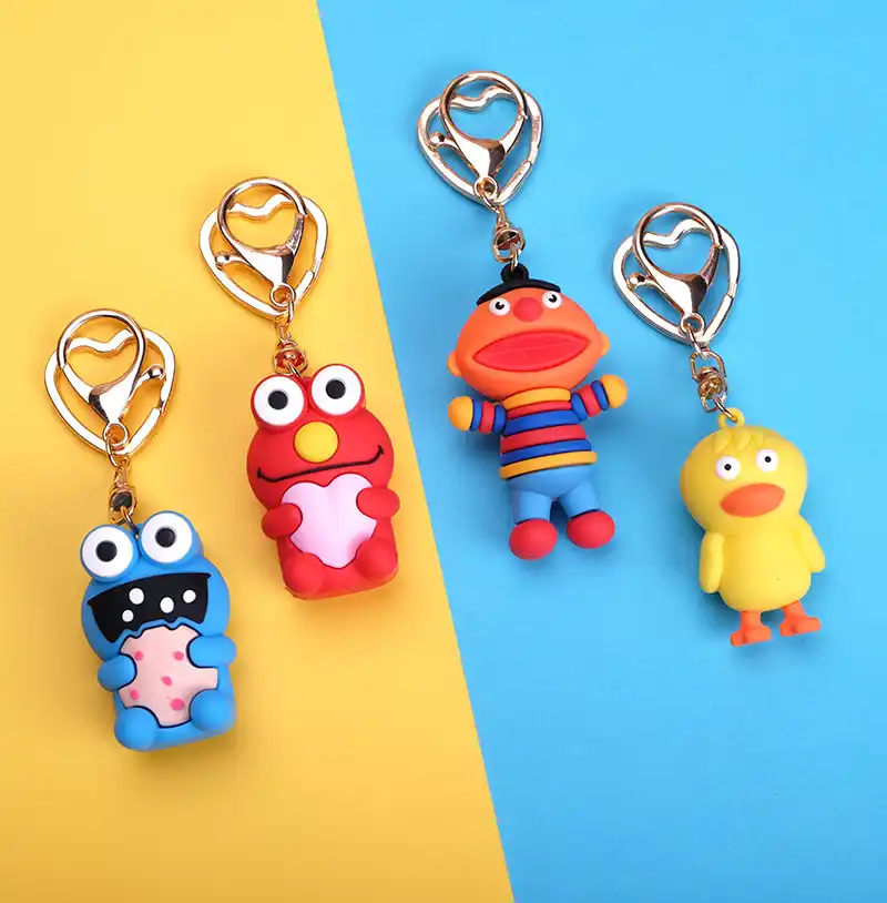 韓国漫画セサミストリートpvcキーホルダーbbig鳥エルモクッキーモンスターかわいいおかしいペンダントキーチェーンアクセサリー人気ギフト キーホルダー Aliexpress