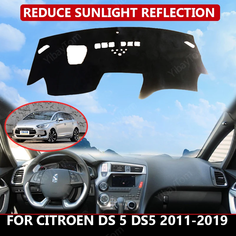 

Чехол для приборной панели Citroen DS 5 DS5 2011-2019, коврик, автомобильный солнцезащитный козырек, подушка, протектор салона, аксессуары для отделки ковра