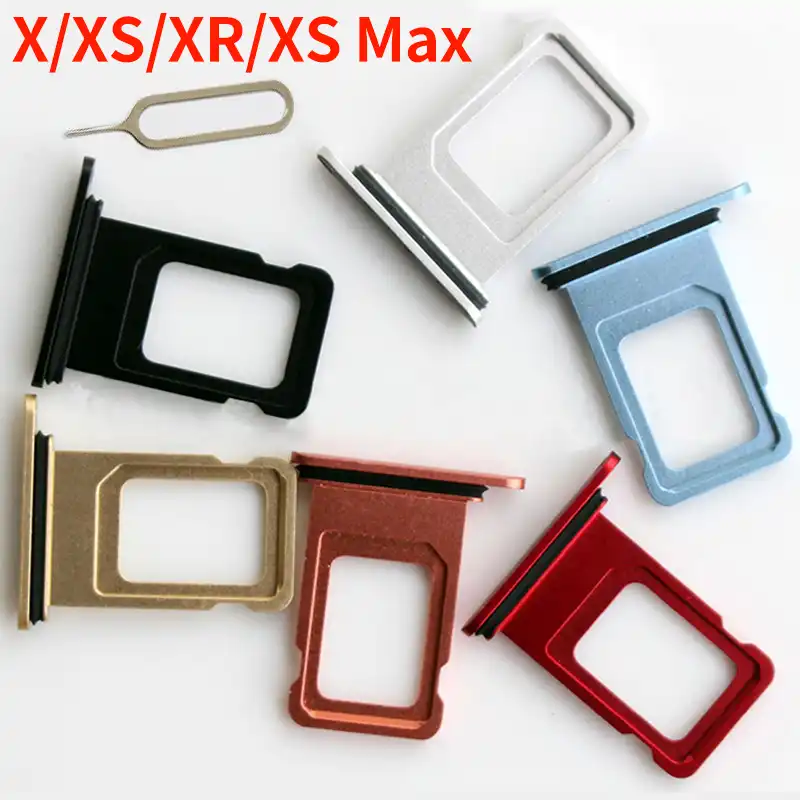 For Iphone X Xr Xs Max Sim Card Holder Slot Tray Container Adapter Eject Tools Mobile Phone Accessories Sim Sd Card Trays Aliexpress