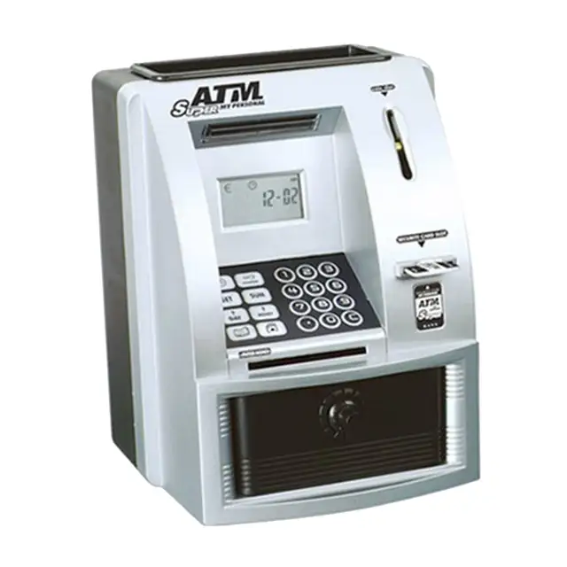 Money Saving Machine ATM Bank Safe BoxCash Coins Saving Box ATM Bank Safe Box Auto Scroll Paper Banknote Gift for Kids 3