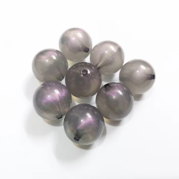 

Newest ! 12mm / 20mm Grey Transparent Illusion Glitter Beads For Fashion Chunky Jewelry