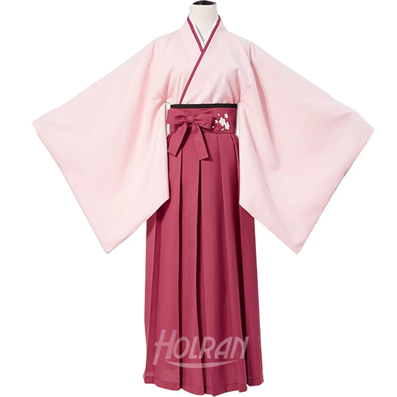Косплей Костюм Fate Cos Okita Souji японское кимоно Сакура саблей Наряд полный комплект