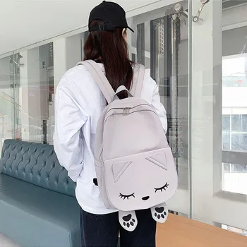 

Women's Travel Backpack Fashion Simple Style Large Capacity Nylon Backpack Shoulder Bag Рюкзак Женский Повседневный30