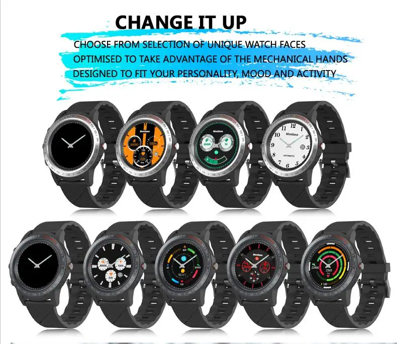 Смарт-часы ZGPAX Top S22, настоящие указатели, часы в режиме ожидания, 350 дней, поддержка Bluetooth, перфорированный экран для телефона huawei IOS