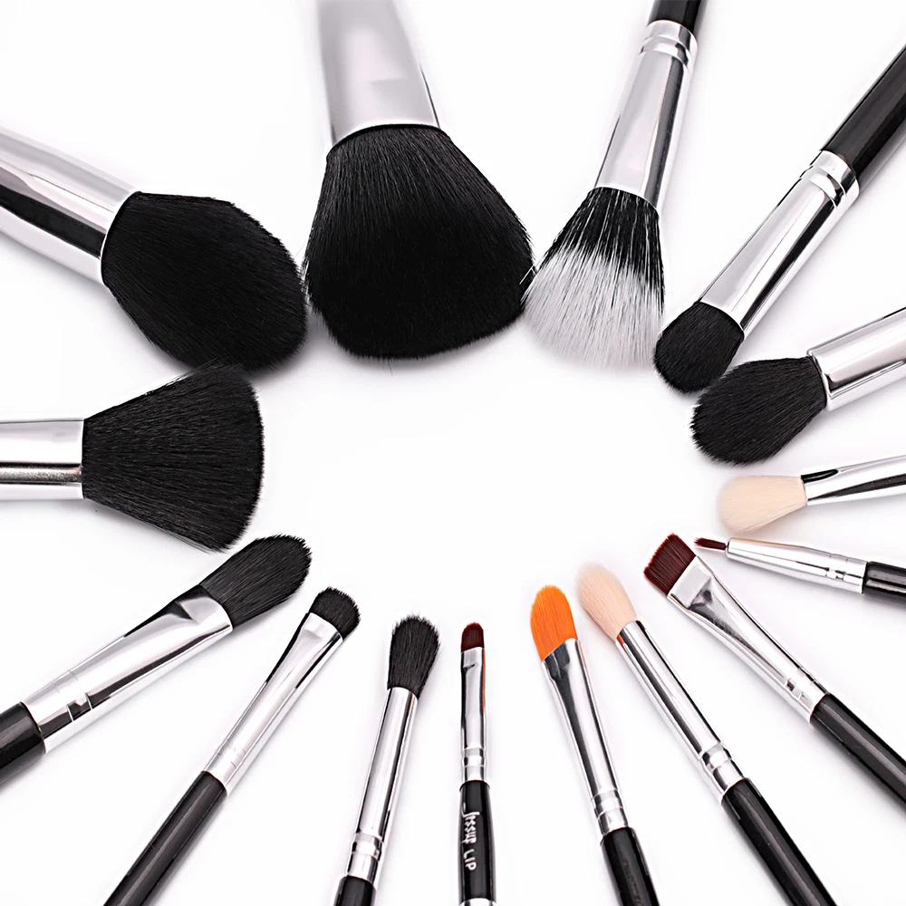 Jessup Pro 15pcs Makeup Brushes Set Black/Silver Cosmetic Make up Powder Foundation Eyeshadow Eyeliner Lip Brush Tool beauty 3