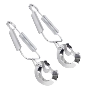 

2 pcs Snail Tongs Durable Stainless Steel Seafood Tong Food Serving Clamp for Restaurant