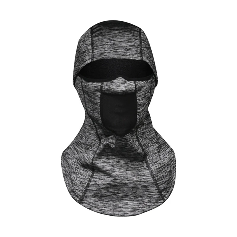 Ветрозащитный Теплый шлем, водонепроницаемая маска для лыжного бега, походный головной убор - Цвет: Светло-серый
