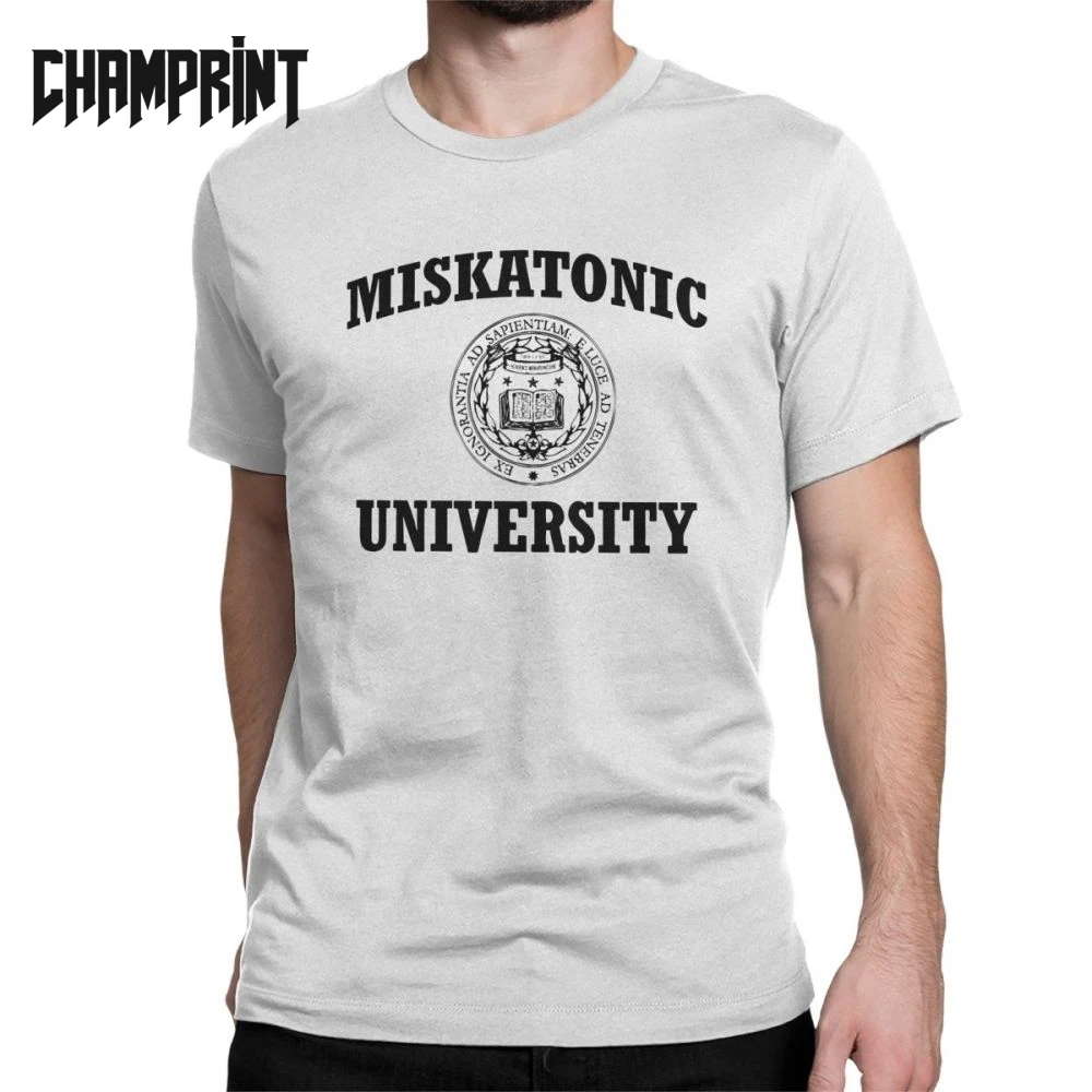 Miskatonic Университетская футболка для мужчин Некрономикон вызов Ктулху ктулу