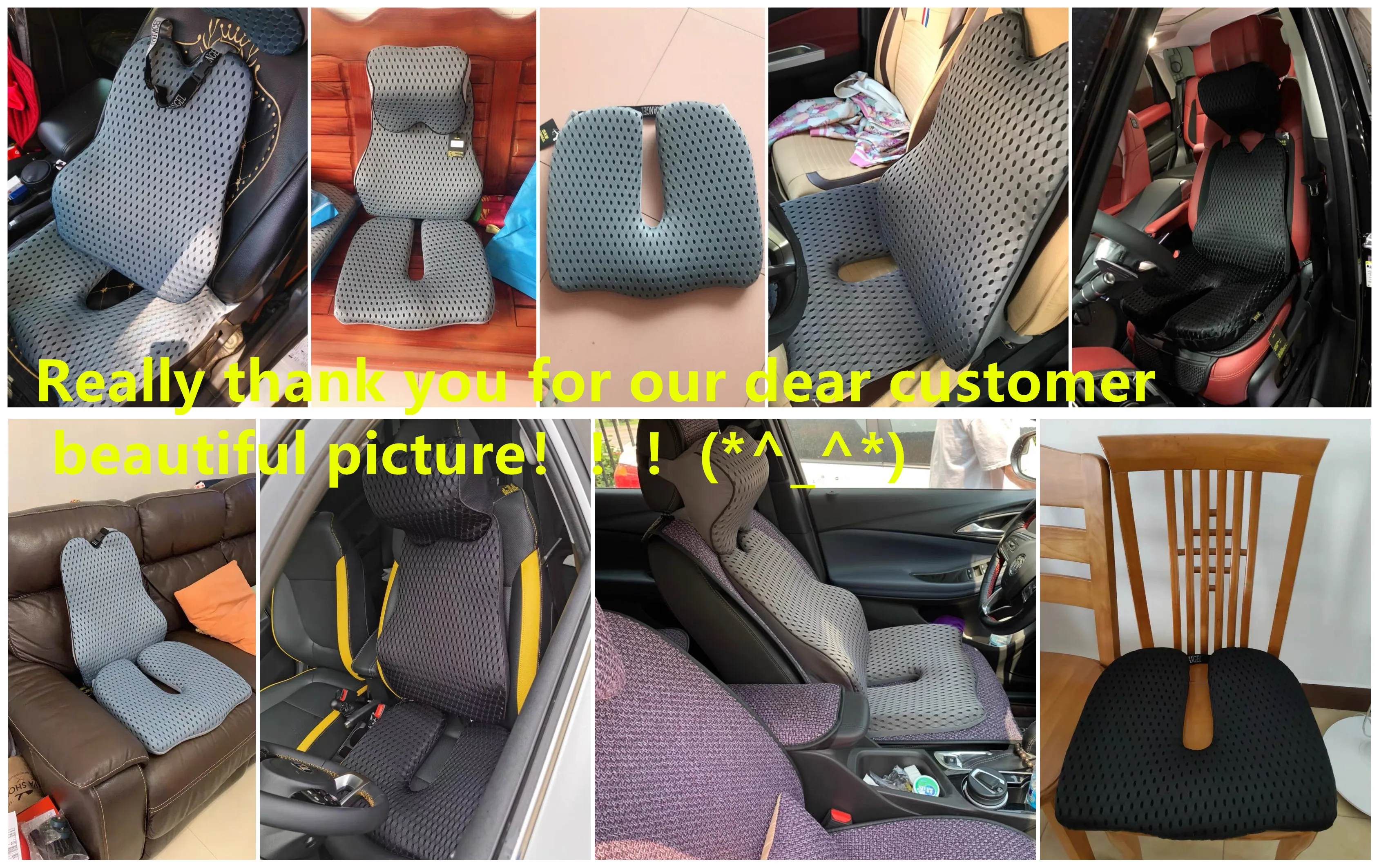 AUTO-MECHANIST Car Seat Cushion Seat Covers Height Increase, Memory Foam,  Breathable Seat Cushion Motors Accessories