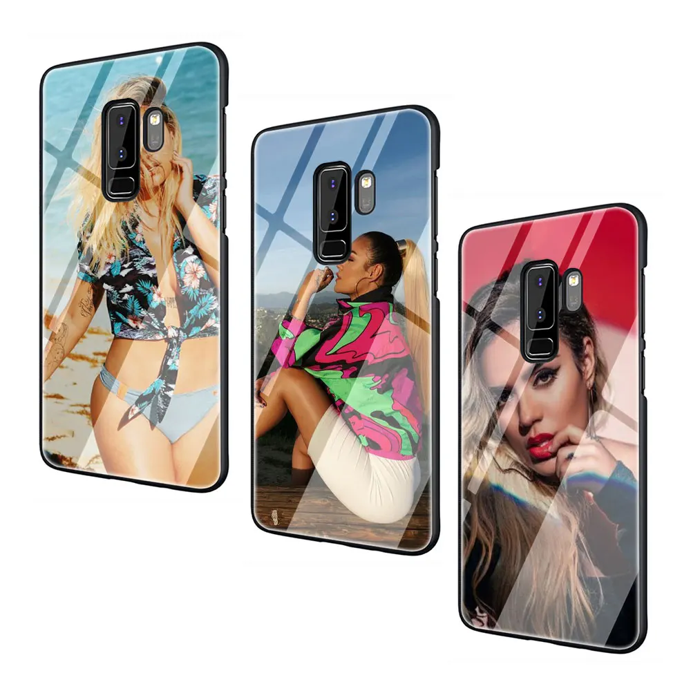 Karol G закаленное Стекло TPU черный чехол для Galaxy S7 край S8 S9 S10 Plus Note 8 9 A10 20 30 40 50 60 70