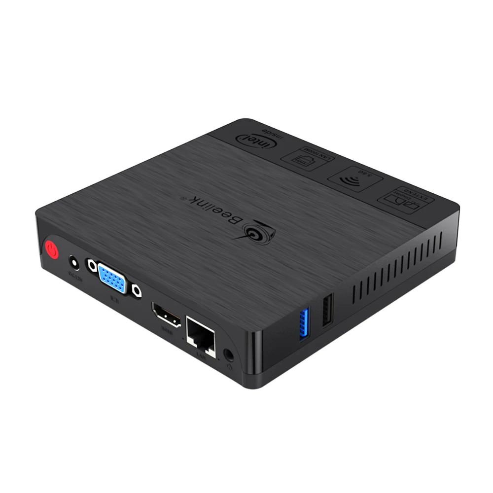 Beelink BT3Pro II Мини ПК Intel Atom x5-Z8350 4 Гб ОЗУ 64 Гб eMMC Windows 10 мультимедийный настольный компьютер HDMI VGA двойной дисплей